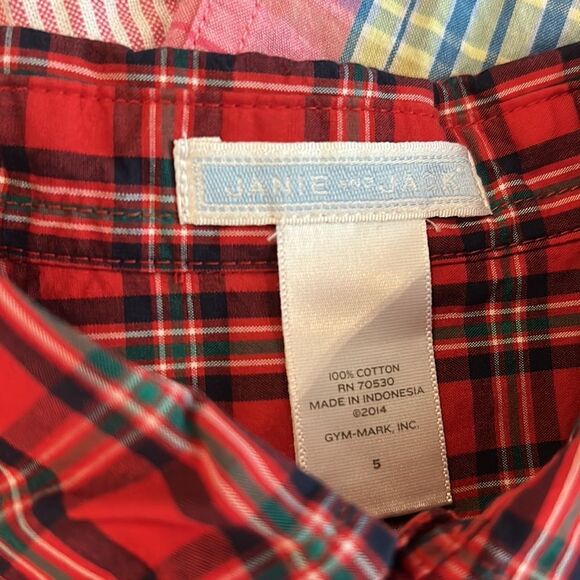 ((3 PIECE)) JANIE AND JACK 100% COTTON BUTTON DOWN SHIRT BUNDLE SIZE 5 - Picture 3 of 7
